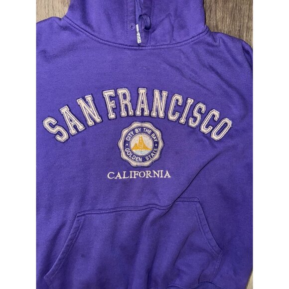 San Francisco California Purple Hoodie XXL Hayward.CA 100% Cotton City By The Ba - Picture 3 of 6